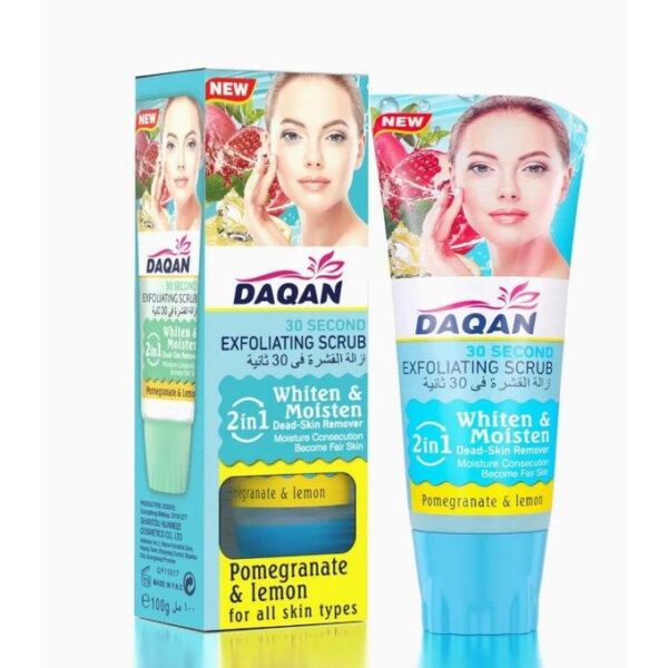 Daqan 30-Second Exfoliating Scrub – Whiten & Moisturize | Pomegranate & Lemon becool morocco