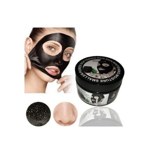 Wokali Black Mask – Activated Charcoal Peel-Off Mask for Blackhead Removal & Deep Cleansing 300g Becool Maroc