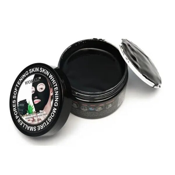 Wokali Black Mask – Activated Charcoal Peel-Off Mask for Blackhead Removal & Deep Cleansing 300g Becool Maroc
