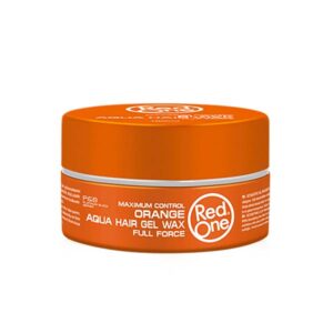RedOne Orange Aqua Hair Gel Wax 150ml – Extra Strong Hold & Shine | Paraben-Free | Orange Scent | For All Hair Types becool maroc