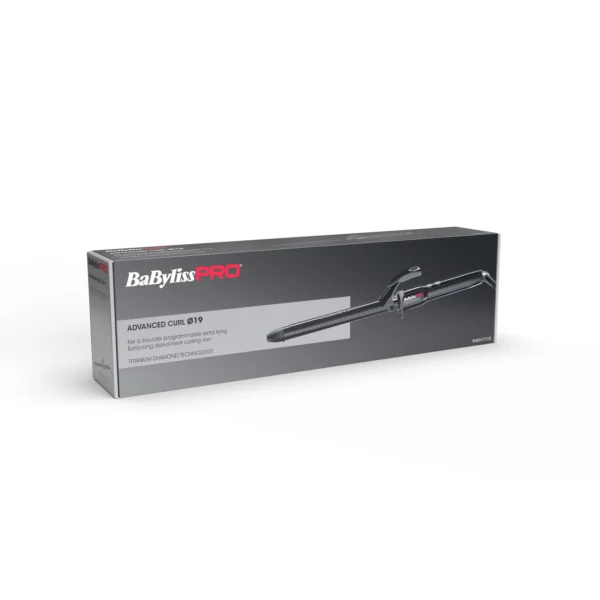 BaByliss PRO BAB2472TDE - Fer à Boucler Professionnel 19 mm - Boucleur Advanced Curl - Titanium Diamond - Boucles Serrées Becool.ma