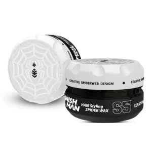 Libérez puissance et précision avec la toute nouvelle cire coiffante Nish Man Spider S5, conçue pour donner à vos cheveux la force d'un gorille et la flexibilité d'une toile d'araignée. becool maroc