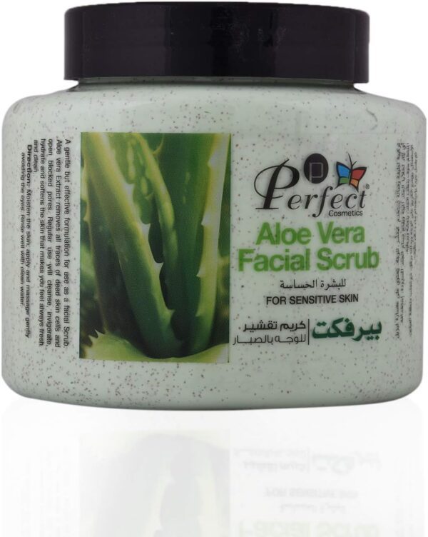 Perfect Cosmetics Aloe Vera Facial Scrub 500ml – Gentle Exfoliation for Sensitive Skin becool ma