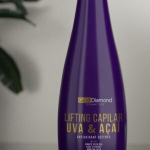 Gold Diamond Brazilian Hair Straightening Treatment – UVA & Açaí 1L | Professional Hair Smoothing for Colored & Blonde Hair becool.ma
