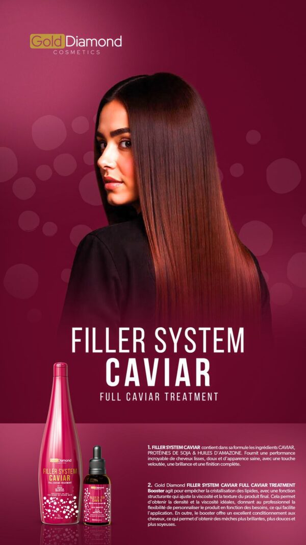Gold Diamond Filler System Caviar – Intensive Repair Hair Mask 1L | Caviar & Soy Protein for Blonde & Silver Hair becool mohammedia