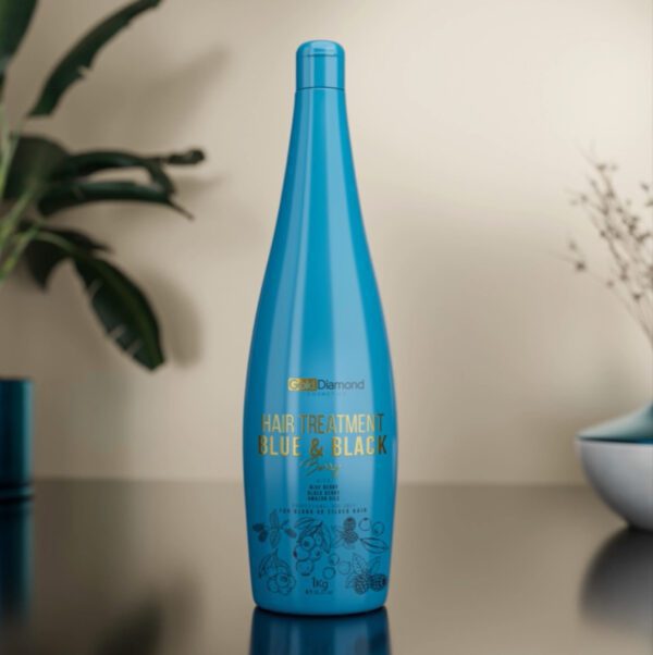 Gold Diamond Brazilian Hair Straightening Treatment – Blue and black Berry 1L | Professional Hair Smoothing for Colored & Blonde Hair becool maroc