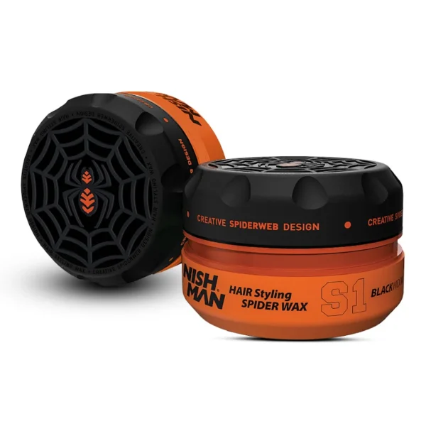 Nish Man Spider Hair Styling Wax S1 – Black Widow 150ml | Strong Hold & Flexible Texture with No Residue becool المغرب