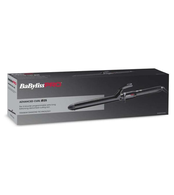 BaByliss PRO BAB2473TDE Curling Iron 25mm – Natural Curls, Titanium Diamond Barrel, Adjustable Heat becool.ma