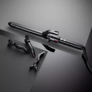 BaByliss PRO BAB2473TDE Curling Iron 25mm – Natural Curls, Titanium Diamond Barrel, Adjustable Heat becool.ma