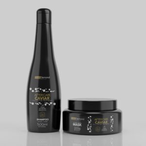 Gold Diamond After Care Caviar Set – Shampoo 500ml + Mask 300g | Nourishing Post-Treatment Haircare | BeCool.ma