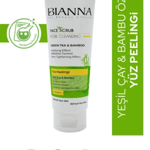 Bianna Face Scrub Green Tea & Bamboo – Pore Cleansing & Pollution Control | 200ml becool maroc