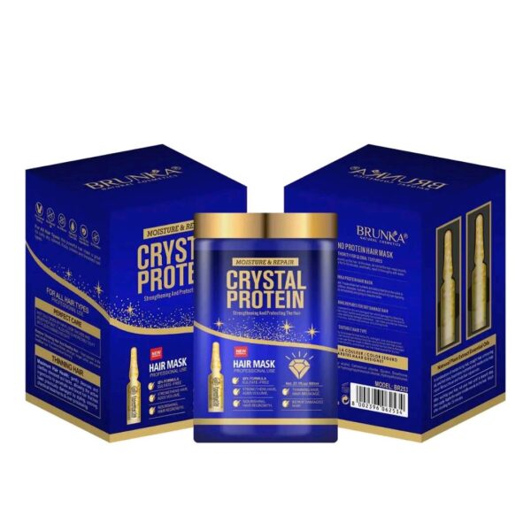 Brunka Crystal Protein Hair Mask – 800 ml – Moisture & Repair | Strengthening and Protecting the Hair | becool.ma