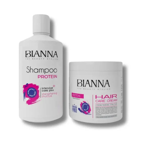 Bianna Protein Shampoo 500ml & Hair Care Cream 500ml Duo | becool.ma