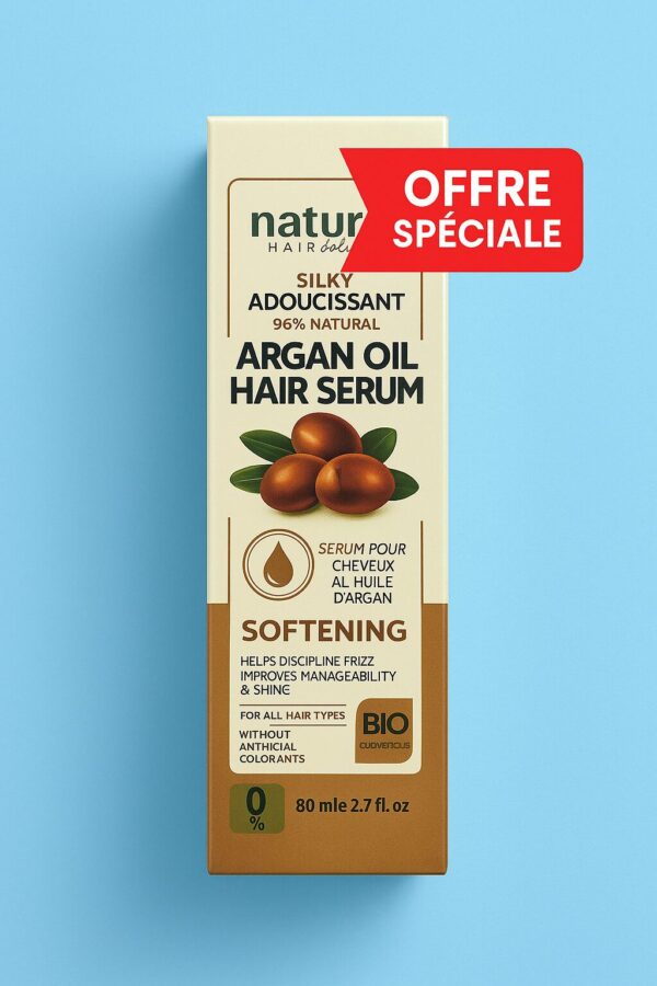 Nature Argan Oil Hair Serum 80ml | Deep Nourishment & Frizz Control | BeCool.ma