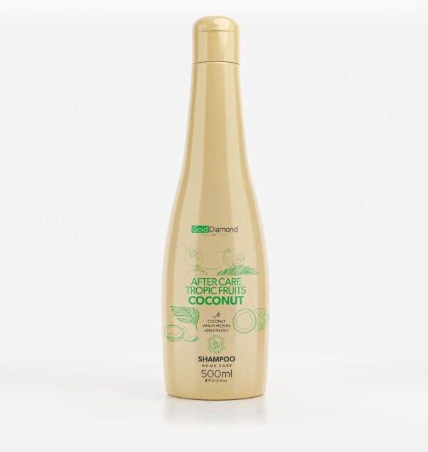 Gold Diamond Coconut Shampoo – 500ml | Frizz Control & Keratin Safe | BeCool.ma