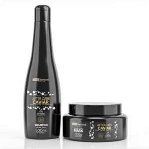 Set Gold Diamond Après-Soin Caviar – Shampooing 500ml + Masque 300g | Soin Nourrissant Après-Traitement Capillaire | BeCool.ma