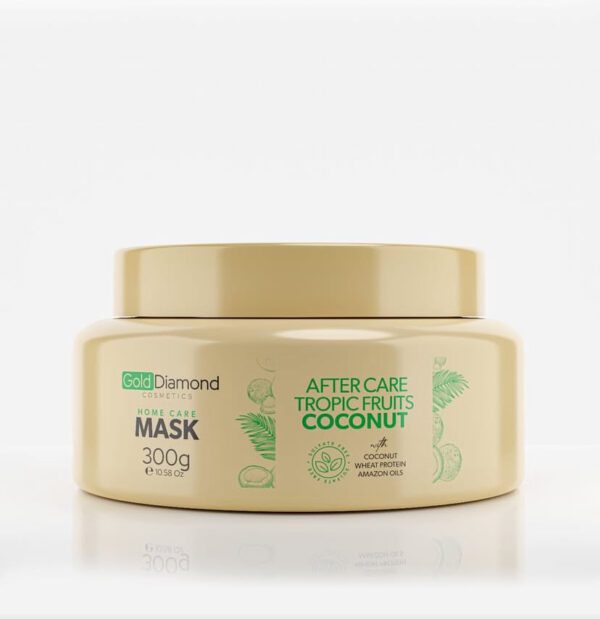 Masque Capillaire à la Noix de Coco Gold Diamond – 300g | Nutrition Intense pour Cheveux Traités | BeCool.ma