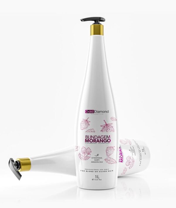 Gold Diamond Blindagem Morango 1L – Strawberry Technology Hair Shield for Blond & Silver Hair | Repair, Protect & Shine | becool.ma