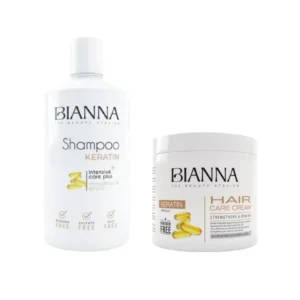 Bianna Keratin Hair Care Kit – Strengthen & Renew – Shampoo 500ml+ Hair Mask 500ml becool maroc