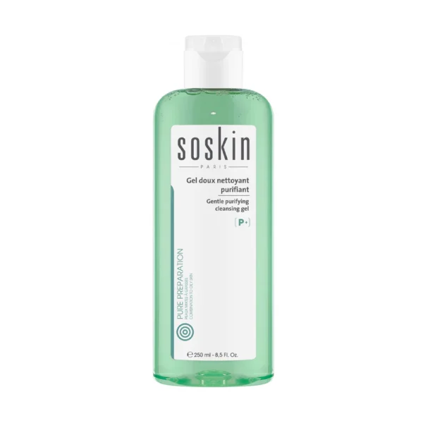 Soskin Gentle Purifying Cleansing Gel – 250ml | Oily & Blemish-Prone Skin Cleanser | BeCool.ma