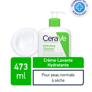 CeraVe Hydrating Cleanser – 473ml | Hydrating Face & Body Cleanser for Dry Skin | BeCool.ma
