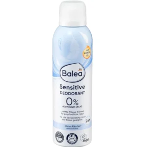 DM Balea Sensitive Deodorant Spray 200ml – Alcohol-Free & Aluminum-Free | 24h Gentle Freshness becool beauty maroc