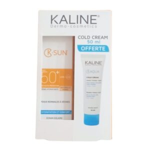 KALINE K-SUN Golden Moisturizing Cream SPF 50+ 50ml + FREE K-AQUA Cold Cream 50ml | Hydration & Sun Protection | BeCool.ma