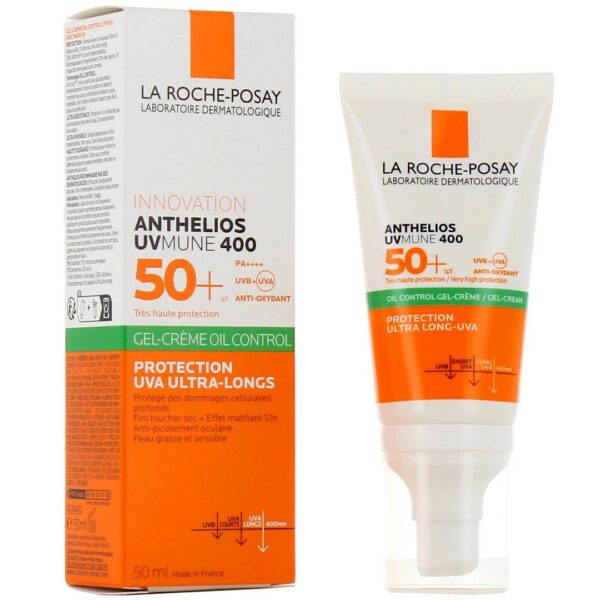 L’Anthelios UVMUNE 400 Gel-Crème Oil Control SPF50+ – High Protection for Oily & Sensitive Skin | La Roche-Posay | becool.ma