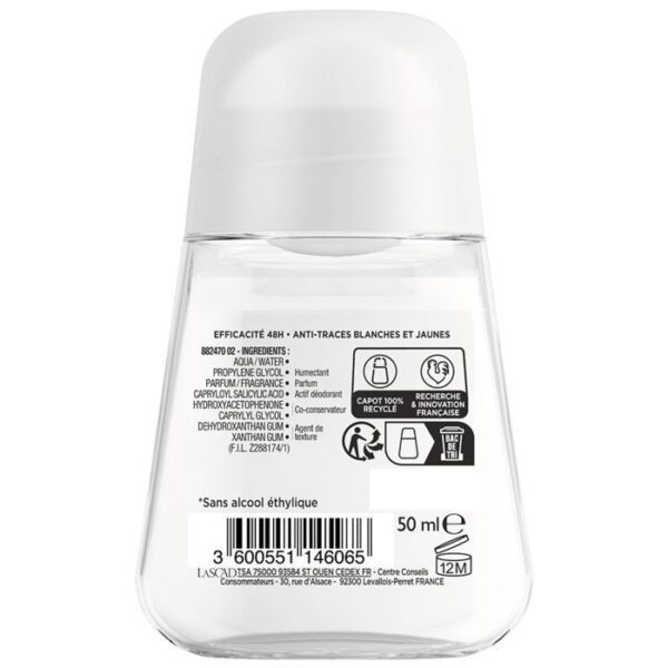 Déodorant Roll-On Narta Homme Invisimax 48H – Anti-traces, Sans alcool, 50 ml | becool.ma