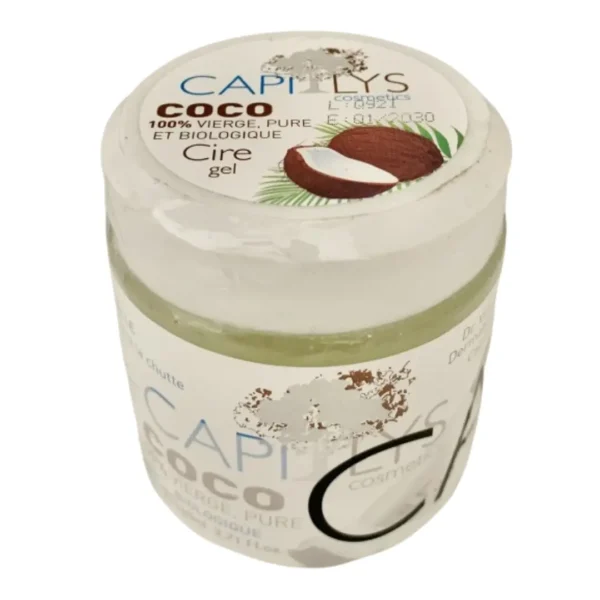 CAPILYS Coconut Cire Gel 120ml – 100% Virgin Organic Coconut Oil Hair Wax Gel becool maroc