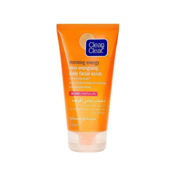 Clean & Clear Morning Energy Skin Energising Scrub 150ml – Refreshing Daily Exfoliator with Vitamins becool maroc