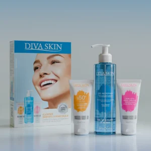 Diva Skin Pack – SPF50 Sunscreen + Cleansing Gel + Brightening Cream | Complete Skincare Routine becool beauty maroc