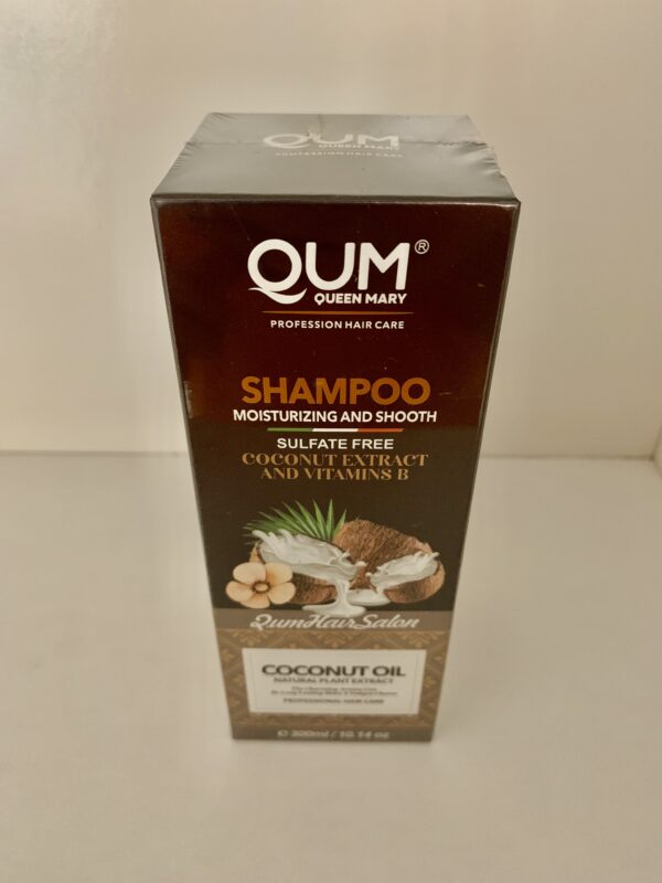 QUM Queen Mary Coconut Oil Shampoo 300ml – Moisturizing, Smoothing & Sulfate-Free becool maroc