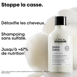 L’Oréal Metal Detox Shampoo 300ml – Professional Purifying Shampoo for Colored & Damaged Hair becool maroc