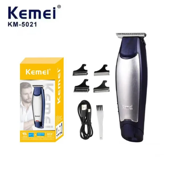 Kemei KM-5021 Rechargeable Hair Clipper – Cordless Professional Trimmer with Stainless Steel Blade becool beauty maroc