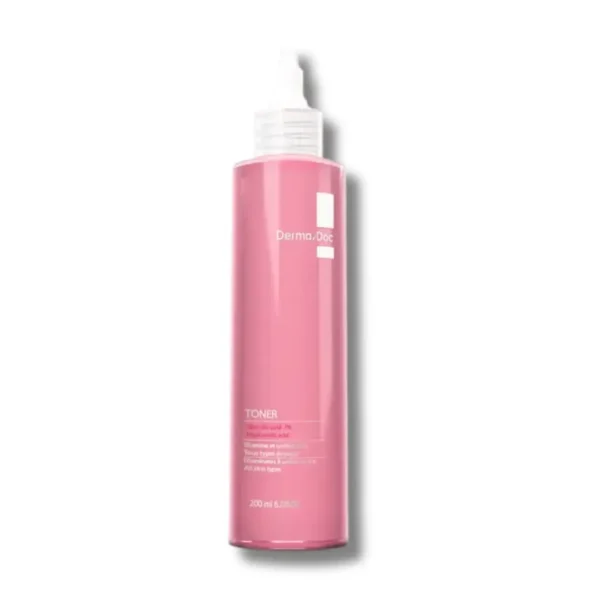 DermaDoc Exfoliating Toner 7% Glycolic Acid + Hyaluronic – 200ml becool maroc