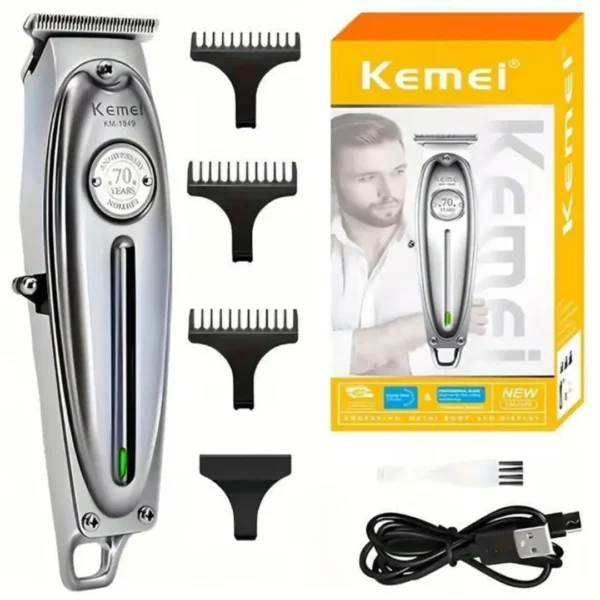 Kemei KM-1949 Professional Cordless Hair Clipper – USB Rechargeable becool maroc