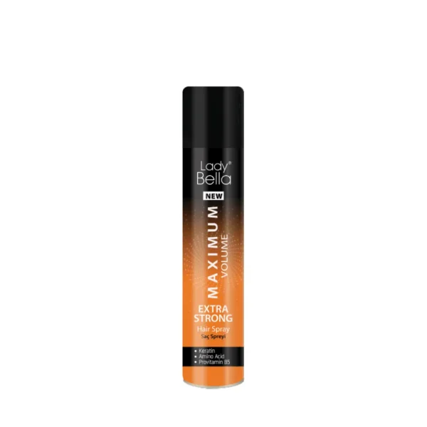Lady Bella Maximum Volume Extra Strong Hair Spray 750ml | Long-Lasting Hold with Keratin becool maroc