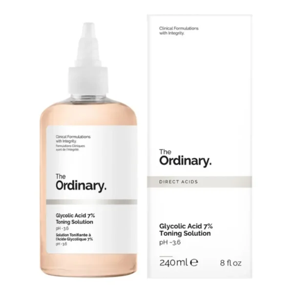 The Ordinary Glycolic Acid 7% Toning Solution 240ml | Exfoliating Toner for Radiant Skin becool maroc