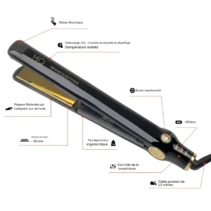 MQ Professional Max480 Slim Titanium Hair Straightener becool maroc