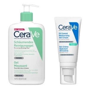 CeraVe Foaming Cleanser 473ml + Oil Control Moisturising Gel-Cream 52ml Pack