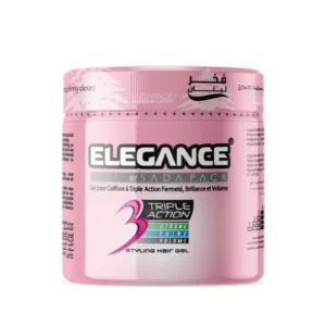 Elegance by Sadapack Triple Action Hair Gel 250ml – Strong Hold, Shine & Volume becool maroc