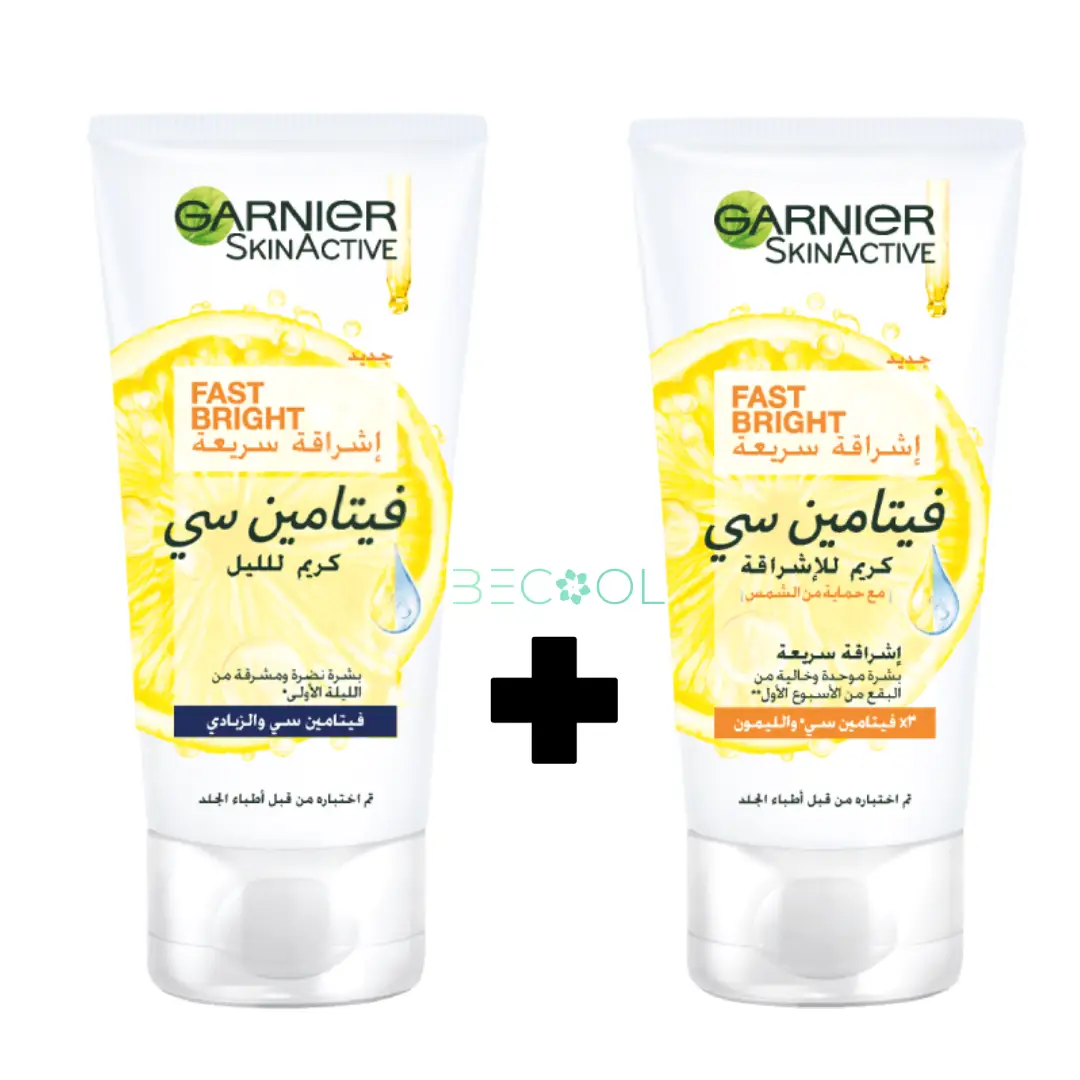 Garnier SkinActive Fast Bright Vitamin C Day & Night Cream Set becool maroc
