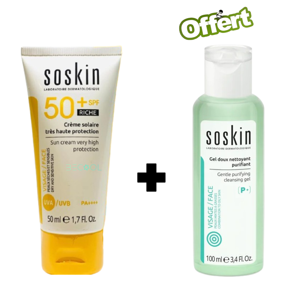 Soskin SPF50+ Riche Sunscreen becool maroc