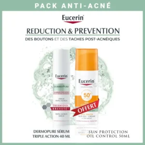 Eucerin DermoPure Triple Action Serum + Sun Oil Control SPF50+ becool maroc