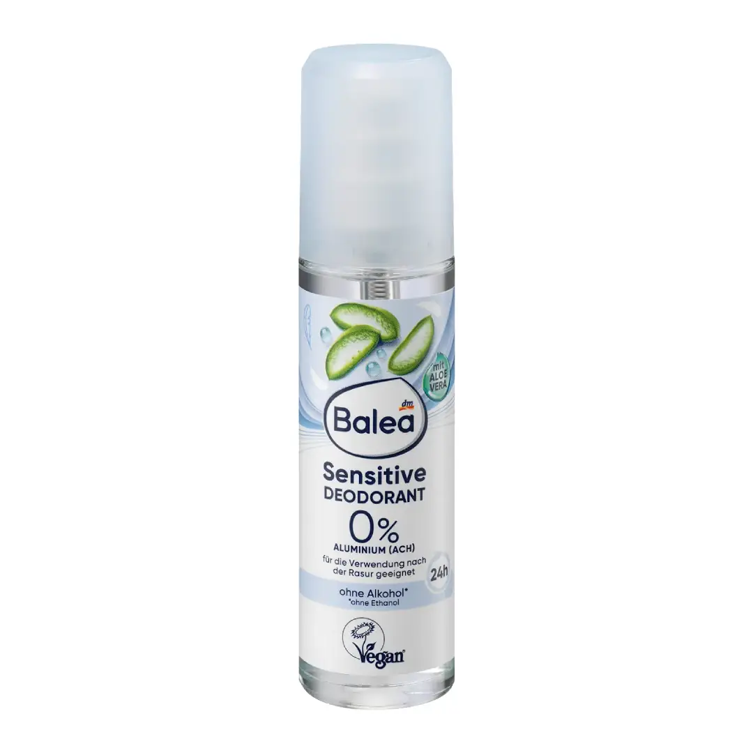 Balea Sensitive Deodorant Spray 75ml – 24H Aluminum-Free Deo with Aloe Vera becool maroc
