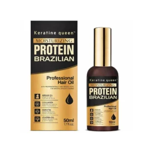Keratine Queen Moisturizing Protein Brazilian Hair Oil 50ml becool maroc
