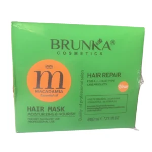 Brunka Cosmetics Macadamia Essential Oil Hair Mask 800ml becool maroc